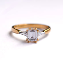 Load image into Gallery viewer, Vintage Emerald Cut Diamond Engagement Ring