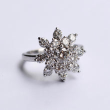 Load image into Gallery viewer, White Gold Diamond Cluster Ring