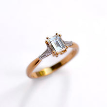 Load image into Gallery viewer, Vintage Emerald Cut Diamond Engagement Ring