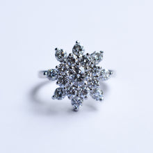 Load image into Gallery viewer, White Gold Diamond Cluster Ring