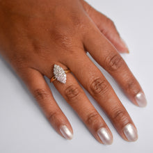 Load image into Gallery viewer, Vintage Marquise Shape Diamond Cluster Ring