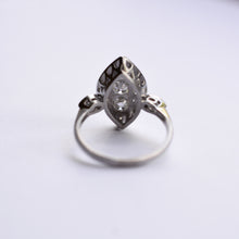 Load image into Gallery viewer, Vintage Platinum Marquise Shape Diamond Ring