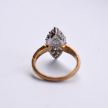 Load image into Gallery viewer, Vintage Marquise Shape Diamond Cluster Ring