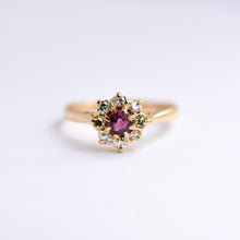 Load image into Gallery viewer, Vintage Ruby & Diamond Cluster Ring