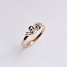 Load image into Gallery viewer, Victorian Sapphire & Diamond Ring