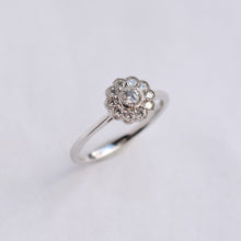 Load image into Gallery viewer, 18ct White Gold Diamond Cluster Engagement Ring