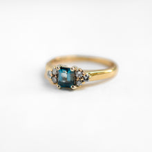 Load image into Gallery viewer, Vintage Blue Topaz and Diamond Ring