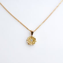 Load image into Gallery viewer, Gold Victorian Etruscan Revival Diamond Pendant & Chain