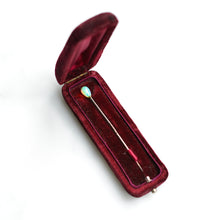 Load image into Gallery viewer, Antique Opal Stick Pin with Original Red Velvet Case