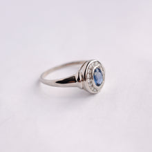 Load image into Gallery viewer, Dreamy Blue Sapphire and Diamond Cluster Ring