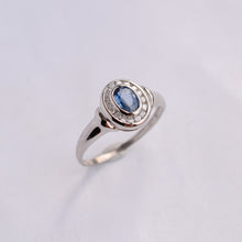Load image into Gallery viewer, Dreamy Blue Sapphire and Diamond Cluster Ring