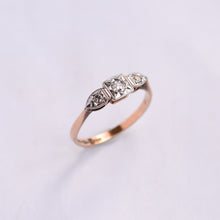 Load image into Gallery viewer, Art Deco Diamond Trilogy Ring