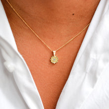 Load image into Gallery viewer, Gold Victorian Etruscan Revival Diamond Pendant & Chain