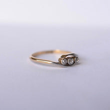 Load image into Gallery viewer, Edwardian 18ct gold diamond twist trilogy ring
