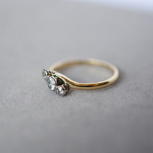 Load image into Gallery viewer, Vintage 18ct & platinum diamond twist trilogy ring