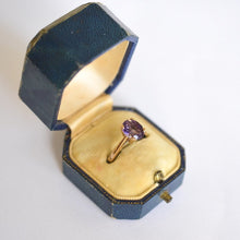 Load image into Gallery viewer, Vintage oval amethyst solitaire ring