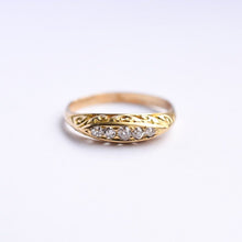 Load image into Gallery viewer, Antique 18ct gold diamond five stone ring