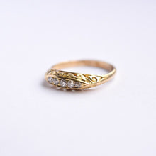 Load image into Gallery viewer, Antique 18ct gold diamond five stone ring