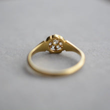 Load image into Gallery viewer, Antique old cut diamond cluster engagement ring