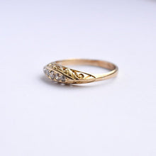 Load image into Gallery viewer, Antique 18ct gold diamond five stone ring