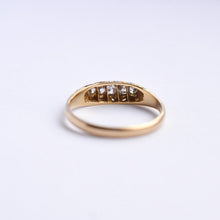 Load image into Gallery viewer, Antique 18ct gold diamond five stone ring