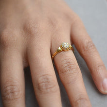 Load image into Gallery viewer, Antique old cut diamond cluster engagement ring