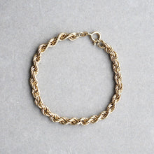 Load image into Gallery viewer, Vintage 9ct gold rope link bracelet 20cm