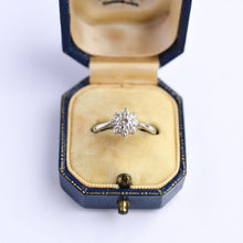 Load image into Gallery viewer, Vintage 18ct white gold diamond cluster engagement ring