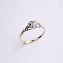 Load image into Gallery viewer, Art Deco diamond solitaire ring
