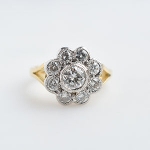 Vintage Diamond Cluster Ring