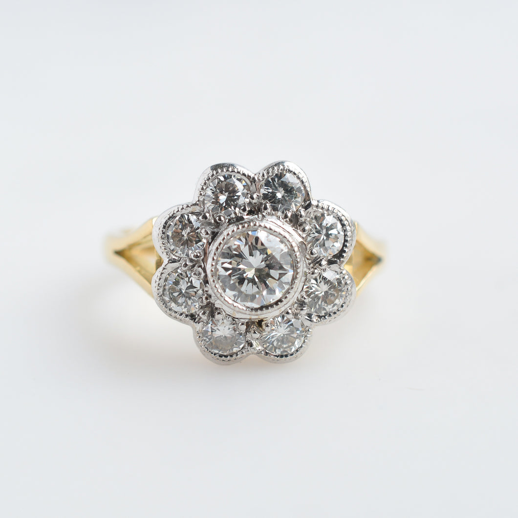 Vintage Diamond Cluster Ring