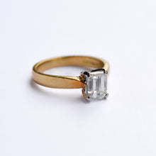 Load image into Gallery viewer, Vintage Emerald Cut Diamond Solitaire Ring

