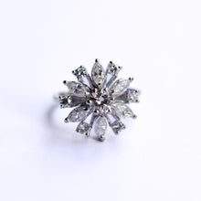 Load image into Gallery viewer, Vintage White Gold Diamond Cluster Ring
