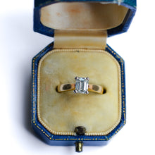 Load image into Gallery viewer, Vintage Emerald Cut Diamond Solitaire Ring
