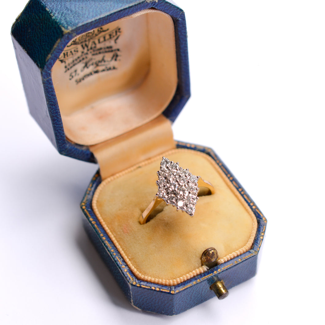Vintage Diamond Cluster Ring