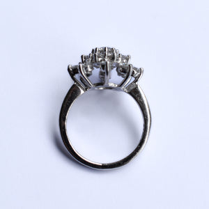 White Gold Diamond Cluster Ring