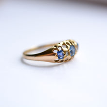 Load image into Gallery viewer, Antique 18ct gold Sapphire &amp; Diamond Ring
