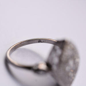 Vintage Platinum Marquise Shape Diamond Ring