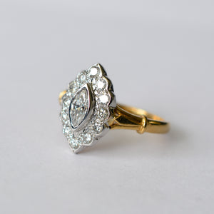 Marquise Diamond Cluster Ring