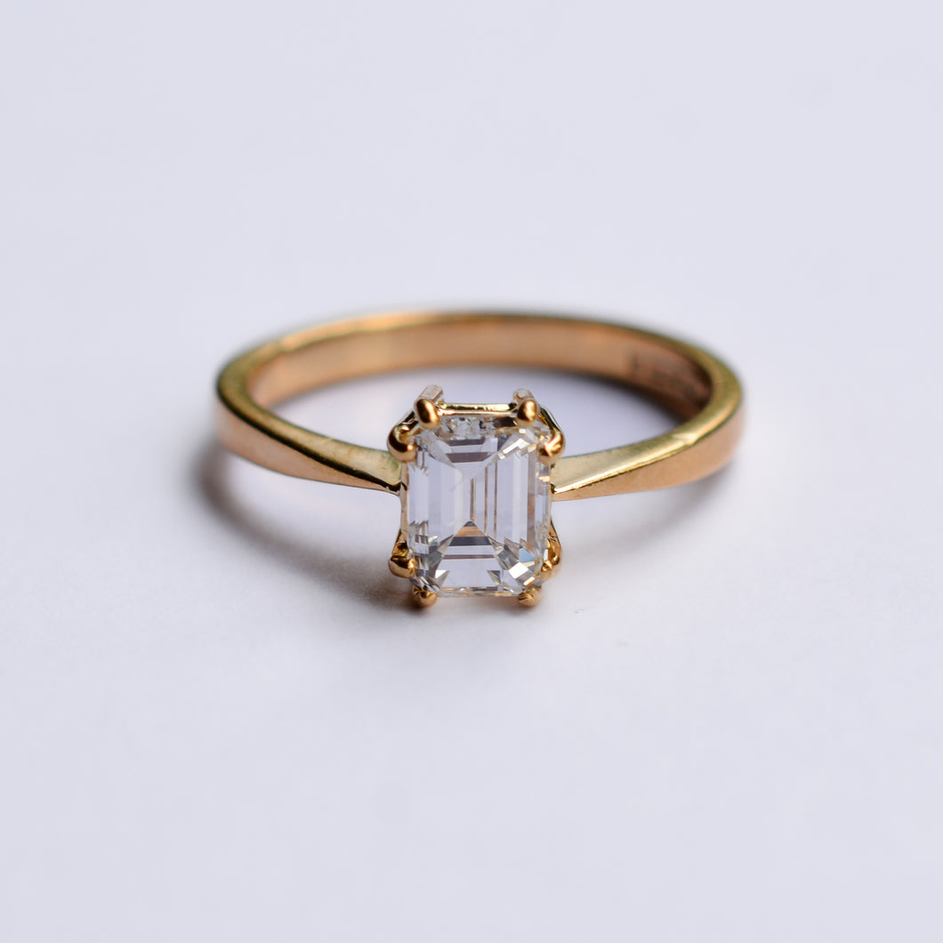Emerald Cut Diamond Engagement Ring