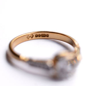 Old Cut Cushion Diamond Engagement Ring