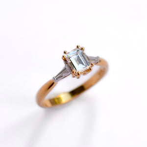 Vintage Emerald Cut Diamond Engagement Ring