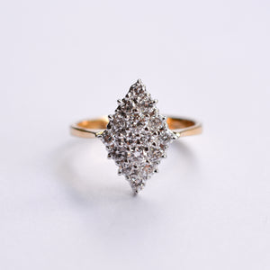 Vintage Diamond Cluster Ring