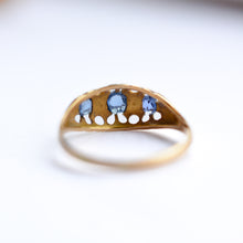 Load image into Gallery viewer, Antique 18ct gold Sapphire &amp; Diamond Ring
