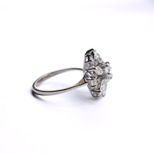 Load image into Gallery viewer, Vintage White Gold Diamond Cluster Ring
