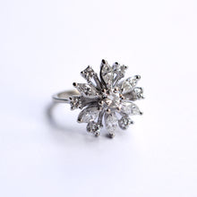 Load image into Gallery viewer, Vintage White Gold Diamond Cluster Ring
