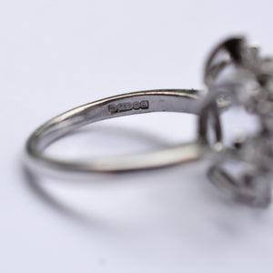 White Gold Diamond Cluster Ring