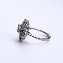 Load image into Gallery viewer, Vintage White Gold Diamond Cluster Ring
