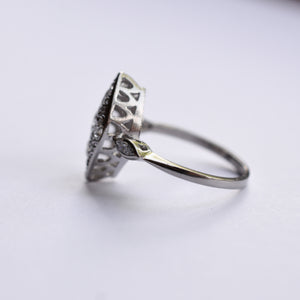 Vintage Platinum Marquise Shape Diamond Ring
