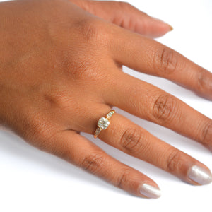 Old Cut Cushion Diamond Engagement Ring